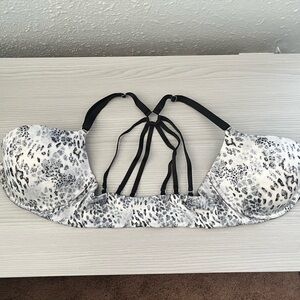 Victoria's Secret Black and White Strappy Bikini Top